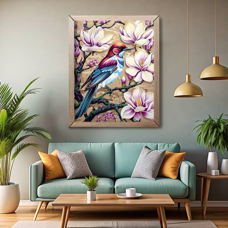 Bird on a Magnolia Branch - Paint by Numbers Kit