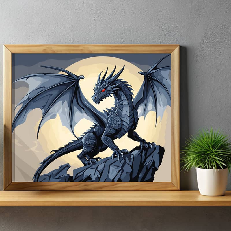 Black Dragon - Paint by Number