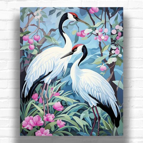 Couple of Sandhill Cranes - Birds Paint by Numbers
