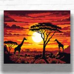 African Savannah at Sunset - Paint by Numbers Kit