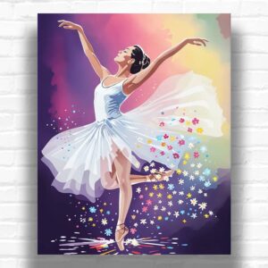 Ballerina in Flower Dress - Paint by Numbers Kit