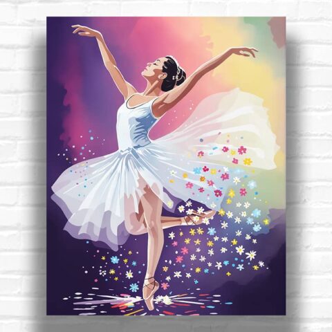 Ballerina in Flower Dress - Paint by Numbers Kit