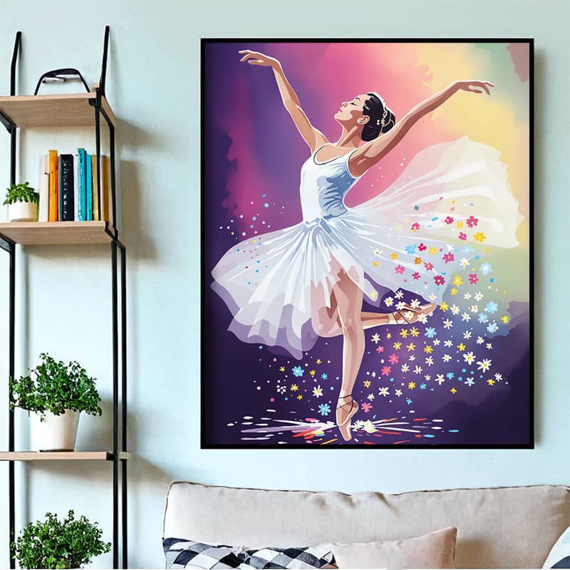 Ballerina in Flower Dress - Paint by Numbers