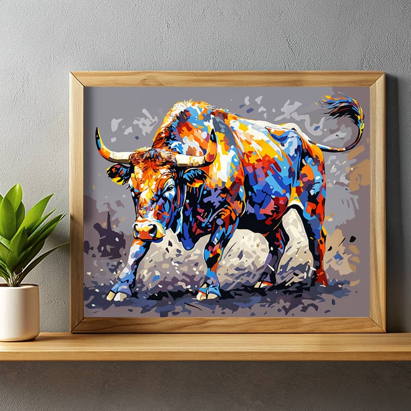 Furious Bull - Paint by Number