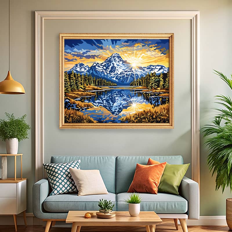 Mount Baker at Sunrise - Paint by Numbers