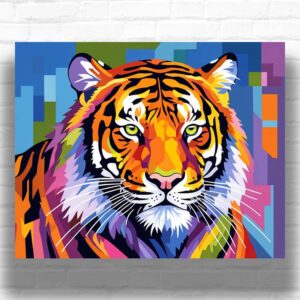 Rainbow Tiger - Paint by Numbers Kit