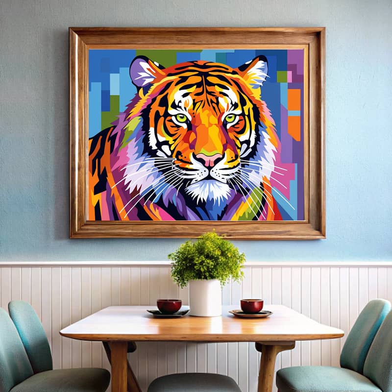 Rainbow Tiger - Paint by Numbers
