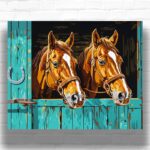 A Pair of Arabian Horses - Paint by Numbers A Pair of Arabian Horses - Paint by Numbers