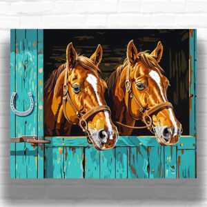A Pair of Arabian Horses - Paint by Numbers
