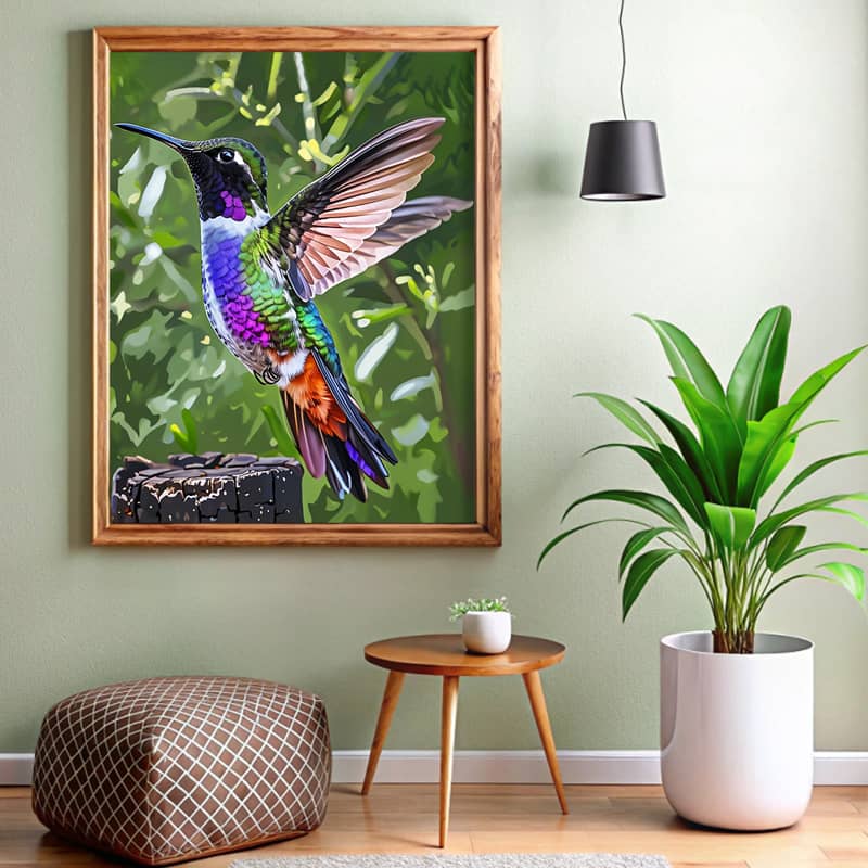 Bright Hummingbird - Paint by Numbers Kit