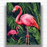 Flamingos in Jungle - Paint by Numbers