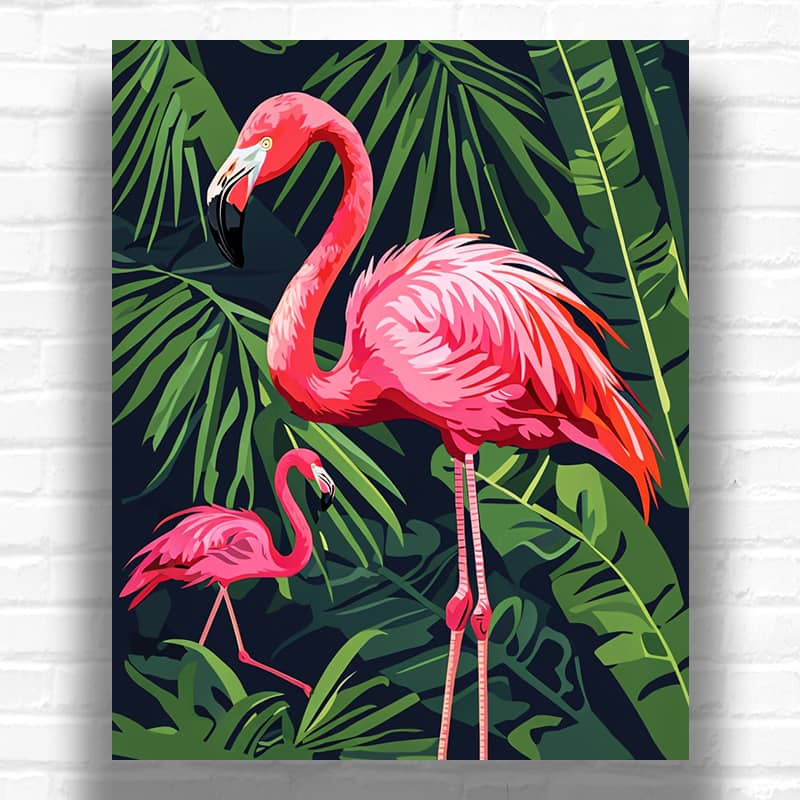 Flamingos in Jungle