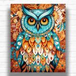 Mandala Circle Owl - Paint by Number Kit