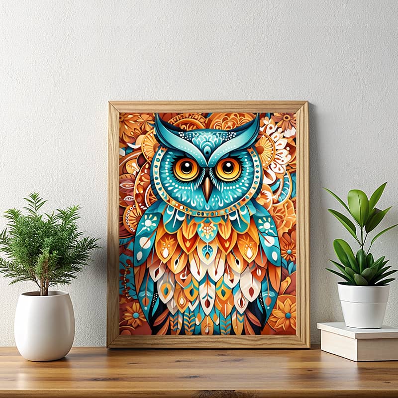 Mandala Circle Owl - Paint by Number