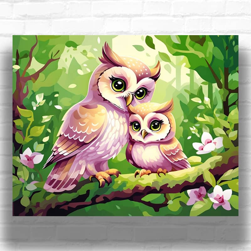 Owlets on a Branch