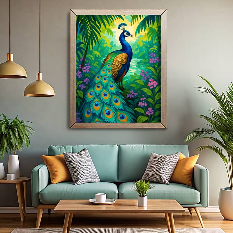 Peacock in Jungle - Paint by Numbers