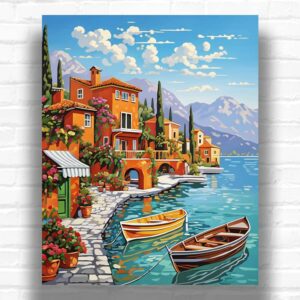 Villas on the Tuscan Coast Italy - Paint by Numbers
