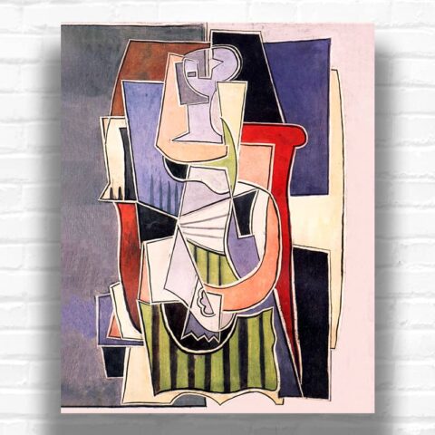 Woman Sitting in an Armchair by Pablo Picasso Paint by Numbers - Famous Art