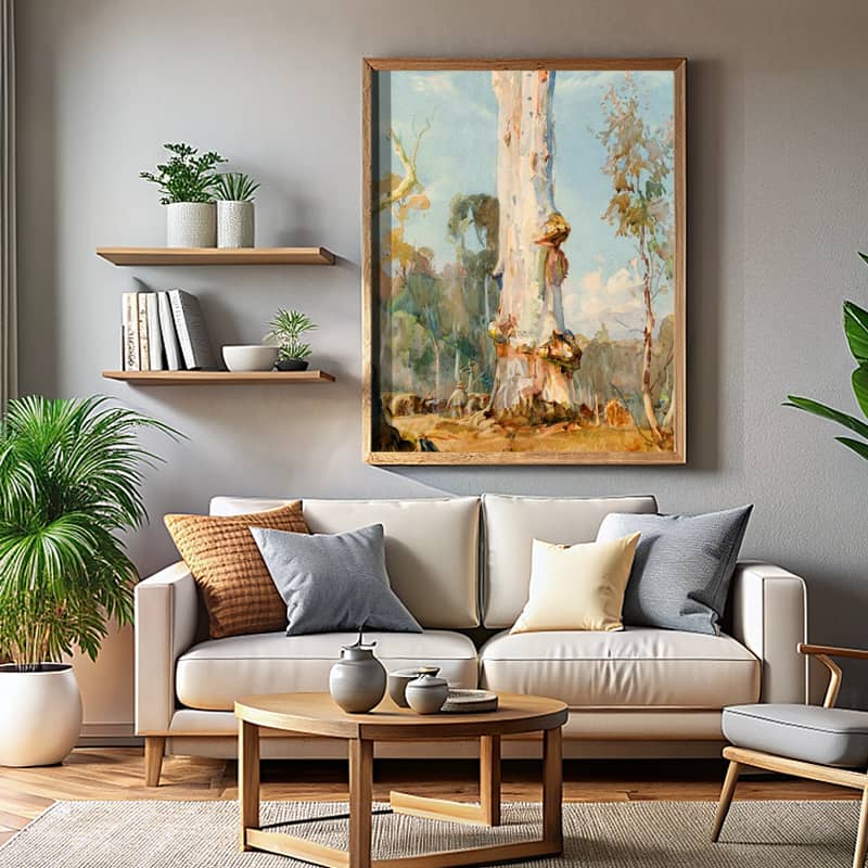 A Lord of the Bush by Hans Heysen Paint by Numbers - Classic Australian Landscape