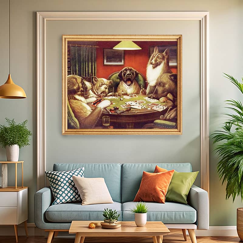 A Waterloo by Cassius Marcellus Coolidge Paint by Number – Dogs Playing Poker Art