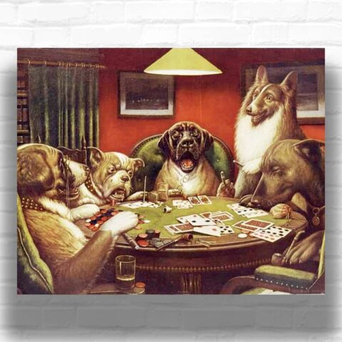 A Waterloo by Cassius Marcellus Coolidge Paint by Numbers – Dogs Playing Poker Art