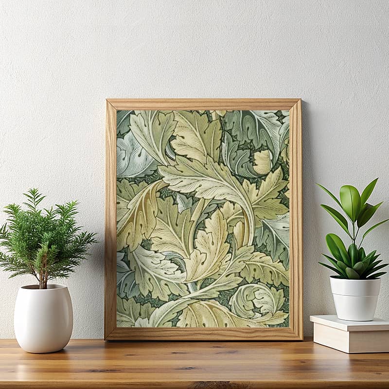Acanthus by William Morris Paint by Number - Vintage Leaves Pattern Art