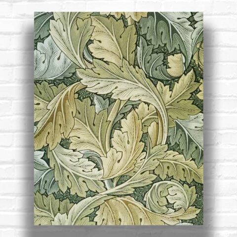 Acanthus by William Morris Paint by Numbers - Vintage Leaves Pattern Art