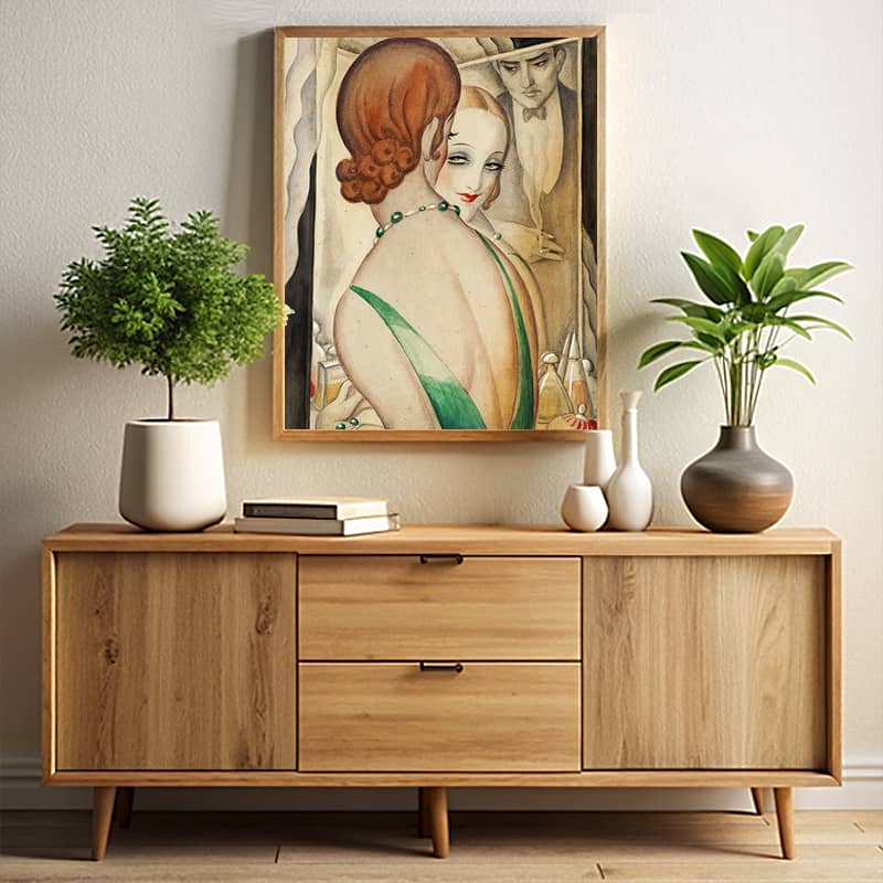 At the Mirror by Gerda Wegener Paint by Numbers – Famous Art Deco