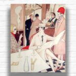 Au Cafe by Gerda Wegener Paint by Numbers - Art Deco Artwork