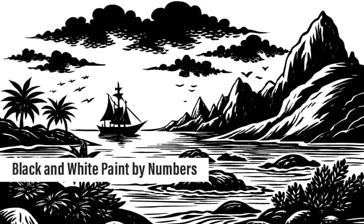 Black and White Paint by Numbers
