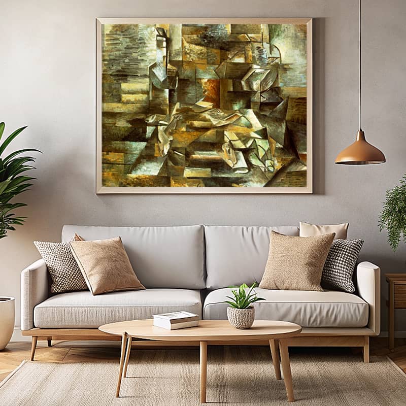 Bottle and Fishes by Georges Braque Paint by Number - Cubism Still Life Art