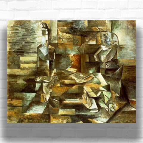 Bottle and Fishes by Georges Braque Paint by Numbers - Cubism Still Life Art