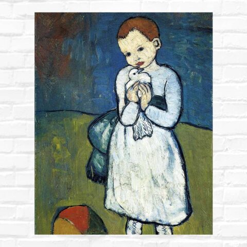 Child with Dove by Picasso Paint by Numbers Kit – Blue Period Classic