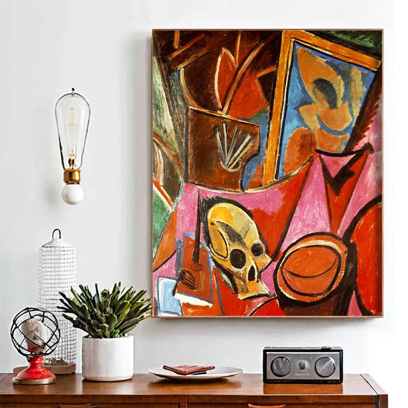 Composition with Skull by Picasso Paint by Number - Early Cubism Still Life