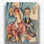 Couple Au Cafe by Gerda Wegener Paint by Numbers – Vintage Art Deco Art