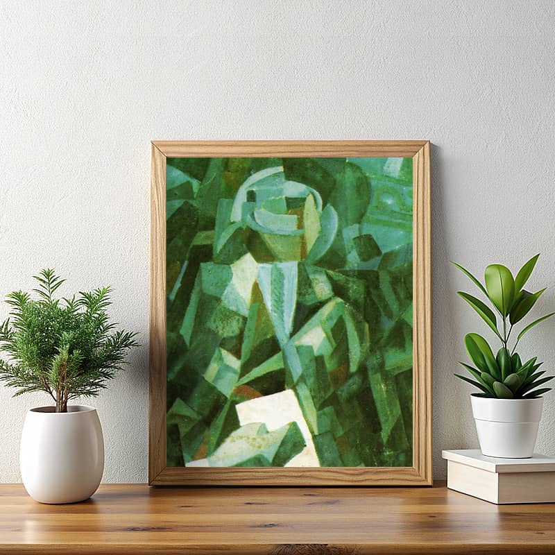 Cubist Composition - Portrait of a Seated Person Holding a Letter by Dali - Paint by Number