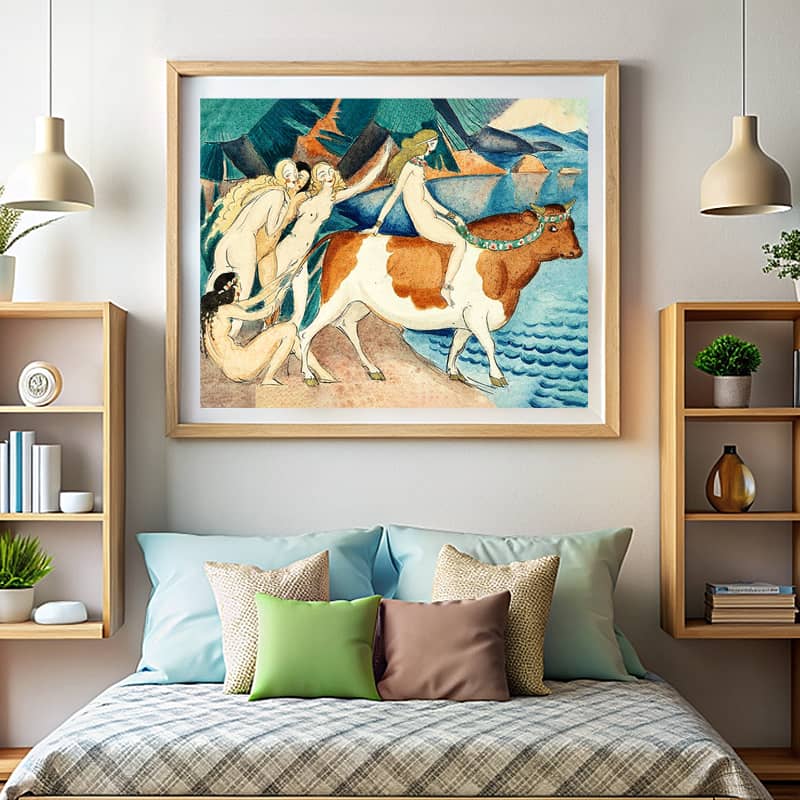 Europe on the Bull by Gerda Wegener Paint by Number – Art Deco Nude Art