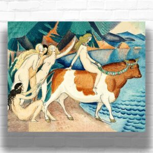Europe on the Bull by Gerda Wegener Paint by Numbers – Art Deco Nude Art