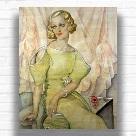 Eva Heramb by Gerda Wegener Paint by Numbers - Art Deco Portrait