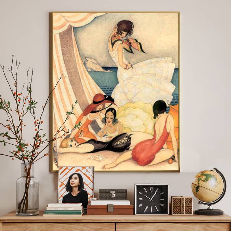 Five Bathing Girls On The Beach by Gerda Wegener – Paint by Numbers Kit