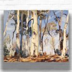 Gums in Sunlight by Hans Heysen Paint by Numbers - Australian Eucalyptus Trees