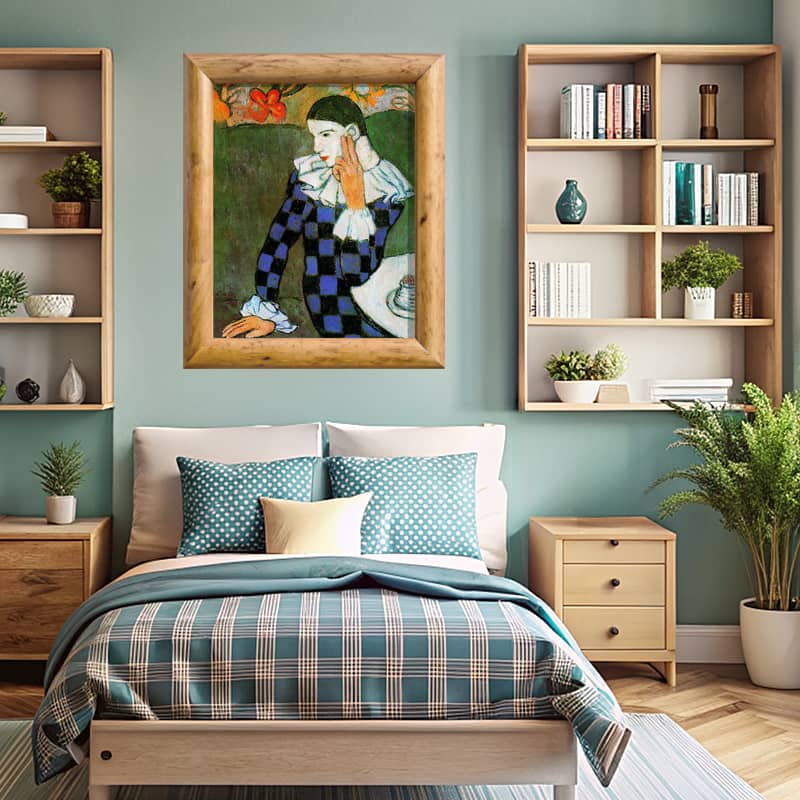 Harlequin Leaning by Pablo Picasso Paint by Number - Famous Artwork