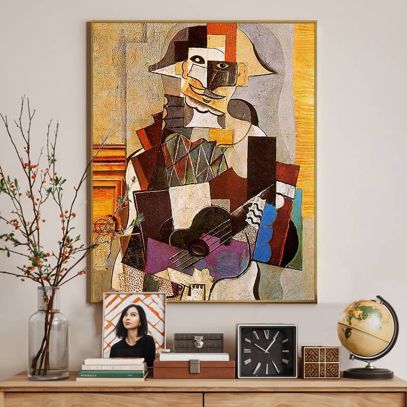 Harlequin by Pablo Picasso Paint by Number – Famous Cubist Art