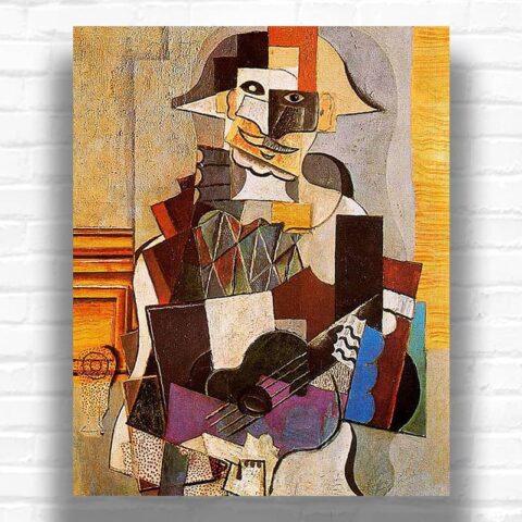 Harlequin by Pablo Picasso Paint by Numbers – Famous Cubist Art