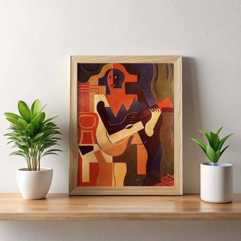 Harlequin with Guitar by Juan Gris 1919 - Paint by Numbers