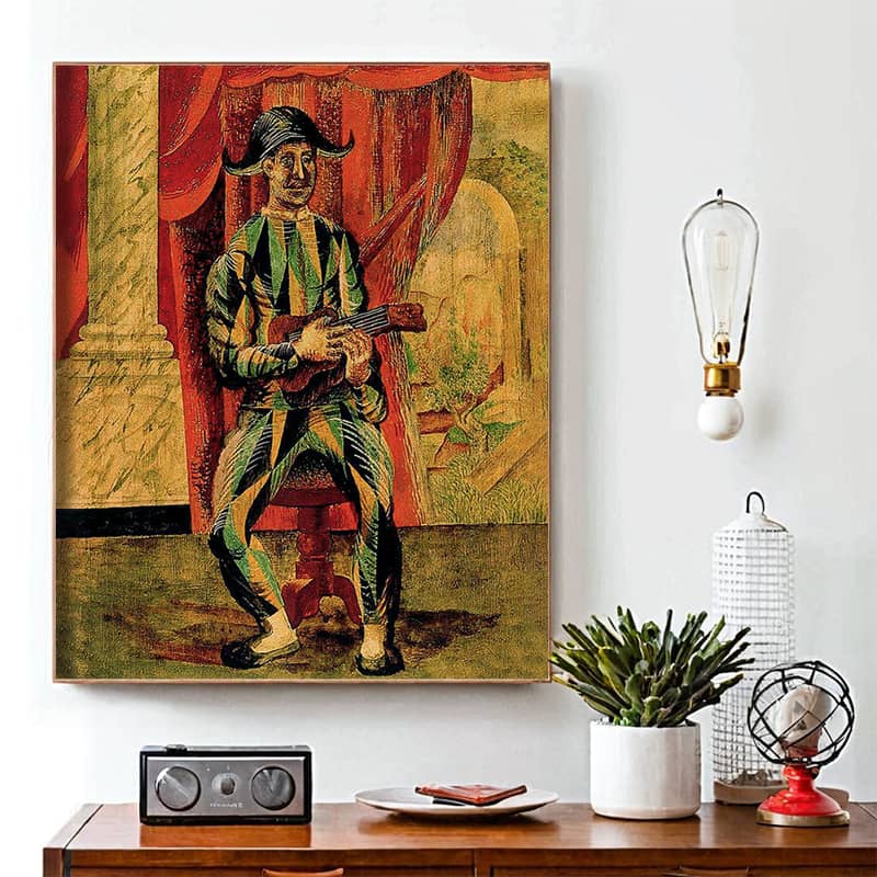Harlequin with Guitar by Pablo Picasso Paint by Number – Famous Art