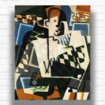 Harlequin with a Guitar by Juan Gris Paint by Numbers - Famous Geometric Artwork
