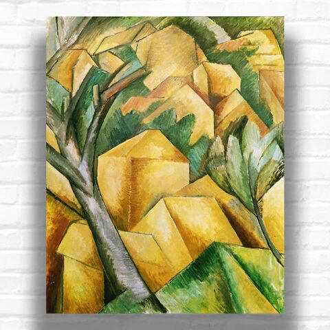 Houses at Estaque by Georges Braque Paint by Numbers - Famous Cubism Art