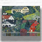 Houses at Unterach on Attersee by Gustav Klimt Paint by Numbers - Famous Art