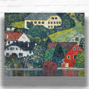 Houses at Unterach on Attersee by Gustav Klimt Paint by Numbers - Famous Art